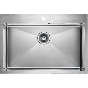 Кухонная мойка Paulmark Kroner 75 PM217551-BS Брашированная сталь — фото 1, Кухонные мойки