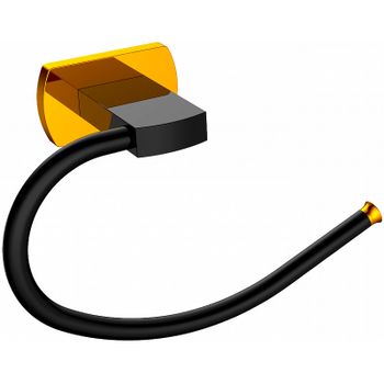 Держатель туалетной бумаги CeramaLux Azzuro 95606 Черный Золото — фото 1, Держатели туалетной бумаги