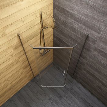 Душевой уголок Triton Дека-Хром 90х90 Щ0000053608 профиль Хром стекло прозрачное — фото 5, Душевые уголки трапеция