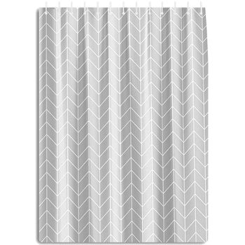 Штора для ванны Haiba 180х180 HB75004 Серая с узором — фото 1, Шторы для ванной