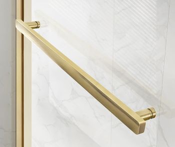 Душевая дверь Vincea Slim Soft 150 VDS-1SS150CLG профиль Золото брашированное стекло прозрачное — фото 3, Раздвижные душевые двери