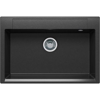 Кухонная мойка Polygran Argo-760 №16 575882 Черная — фото 1, Кухонные мойки
