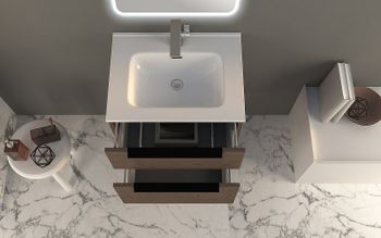 Тумба под раковину Cezares Urban 60 55155 подвесная Frassino scuro без ножки и боковой полки — фото 4, Тумбы под раковину