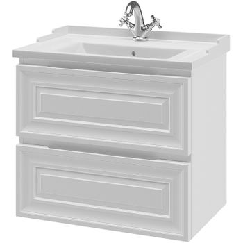 Тумба под раковину Caprigo Ponza 70 13520-В231 подвесная Белая матовая — фото 1, Тумбы под раковину