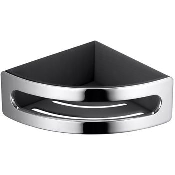 Полка корзина Keuco Elegance New 11657 010001 угловая Хром Антрацит — фото 1, Полки для ванной и душа