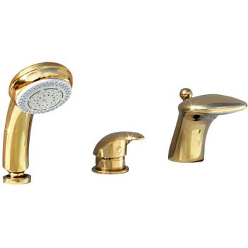 Смеситель на борт ванны Rav Slezak Dunaj D471.5SZ Золото — фото 1, Смесители на борт ванны