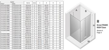 Душевой уголок New Trendy New Soleo Black 90х90 R D-0239A/D-0115B профиль Черный стекло прозрачное — фото 9, Квадратные душевые уголки
