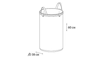 Корзина для белья Fixsen Eco Style FX-1034 Коричневая — фото 5, Корзины для белья