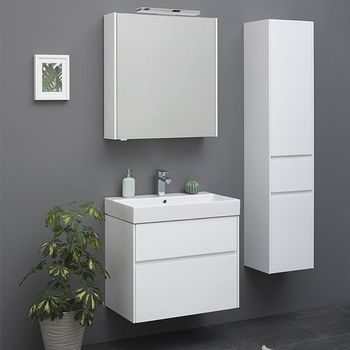 Тумба под раковину Aquanet Бруклин 70 подвесная Белая 203959 — фото 5, Тумбы под раковину