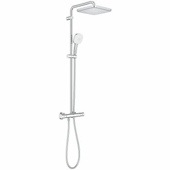 Душевая система Grohe Tempesta Cube 250 26689001 с термостатом Хром — фото 1, Душевые стойки