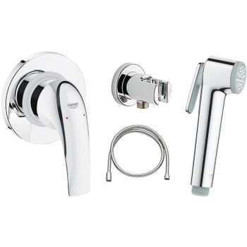 Гигиенический душ со смесителем Grohe Baucurve 123072 Хром — фото 1, Гигиенические души