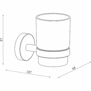 Стакан для зубных щеток Damixa Scandi Pro HASP34300 Хром — фото 2, Стаканы для зубных щеток