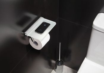 Держатель туалетной бумаги Langberger 32041B с полкой Хром — фото 2, Держатели туалетной бумаги