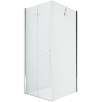 Душевой уголок New Trendy New Soleo Chrome 70х80 L D-0147A/D-0087B профиль Хром стекло прозрачное — фото 1, Прямоугольные душевые уголки