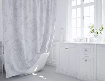 Шторка для ванны Fixsen Korsar FX-2518 200х180 Серая — фото 2, Шторы для ванной