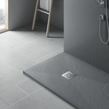 Душевой поддон из искусственного камня Vincea 100x100 VST-4SR1010G Серый — фото 3, Душевые поддоны из искусственного камня