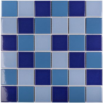 Керамическая мозаика StarMosaic Homework Blue Mix Glossy WB52200 30,6x30,6 см — фото 1, Мозаика
