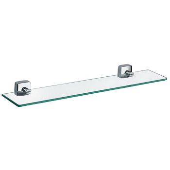 Стеклянная полка Fixsen Kvadro FX-61303 Хром — фото 1, Полки для ванной и душа