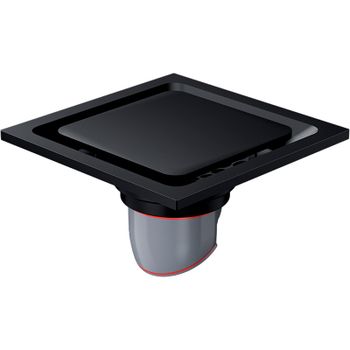 Душевой трап Orange 100x100 TR01-006b с Черной матовый решеткой — фото 1, Трапы для душа