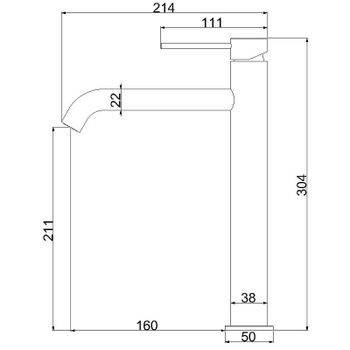 Смеситель для раковины Vincea City VBF-2C2MB Черный матовый — фото 3, Смесители для раковины