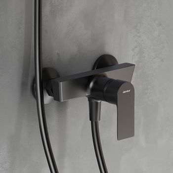 Смеситель для душа Damixa Apollo 472000300 Черный матовый — фото 3, Смеситель для душа