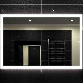 Зеркало Relisan Ivanka 1000х700 Гл000024359 с подсветкой с сенсорным выключателем, увеличением и часами — фото 1, Зеркала в ванную комнату