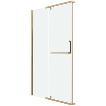 Душевая дверь Grossman Pragma 110 100.K33.03.110.32.00 профиль Золото сатин стекло прозрачное — фото 2, Распашные душевые двери