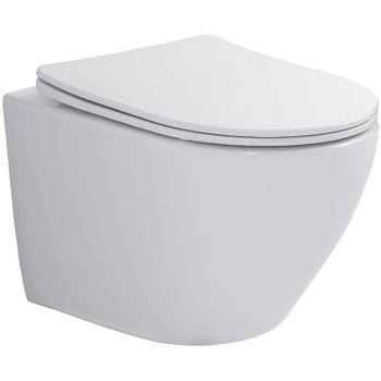 Унитаз WellWant Aura WWU01122W подвесной с сиденьем Микролифт — фото 1, Подвесные унитазы