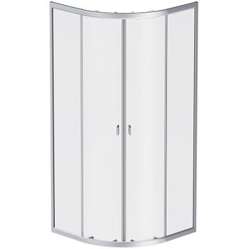 Душевой уголок AM.PM X-Joy Twin Slide 80х80 W88G-205-080MT64 профиль Хром матовый стекло прозрачное — фото 8, Душевые уголки четверть круга