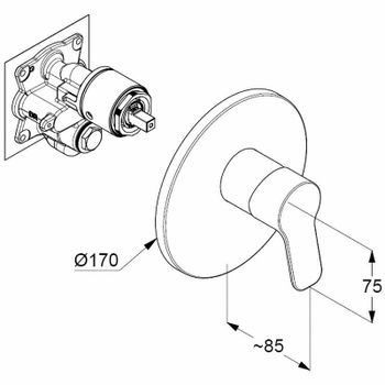 Комплект смесителей Kludi Pure Easy 376300565 Хром — фото 12, Готовые комплекты для ванной комнаты