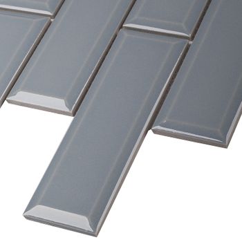 Керамическая мозаика StarMosaic Metro Bluish-Grey Glossy KM41843 28,7x29,5 см — фото 4, Мозаика