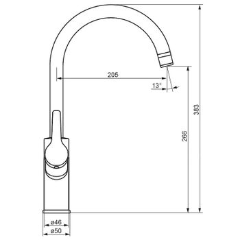 Смеситель для кухни Damixa Eclipse 310721400 Никель — фото 4, Смесители для кухни