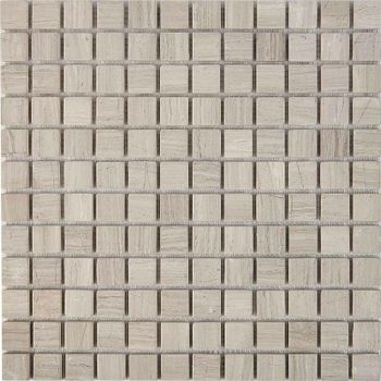 Каменная мозаика Pixmosaic White Wooden PIX256 30,5x30,5 см — фото 1, Мозаика