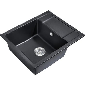 Кухонная мойка Milacio Navarra 60 Cuarzo MC.77071 Черная матовая — фото 1, Кухонные мойки