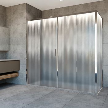 Душевой уголок Vincea Garda 200x90 VSR-1G29020CH профиль Хром стекло шиншилла — фото 1, Прямоугольные душевые уголки