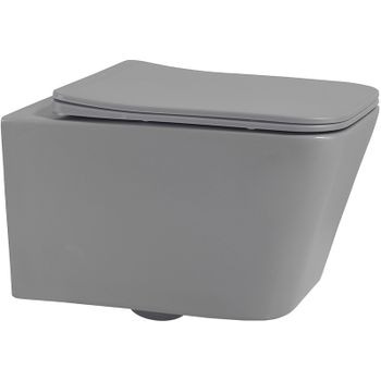 Унитаз Abber Rechteck AC1201MG подвесной Серый матовый с сиденьем Микролифт — фото 1, Подвесные унитазы