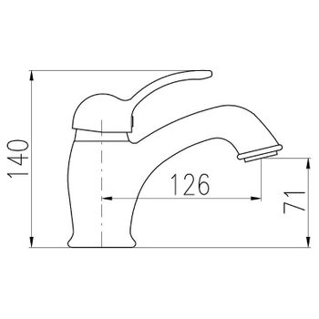 Смеситель для раковины Rav Slezak Labe L027.5K Хром — фото 2, Смесители для раковины