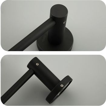 Полотенцедержатель Frap F302 F30201 Черный матовый — фото 5, Полотенцедержатели