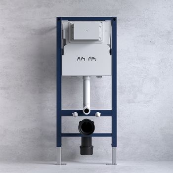 Инсталляция AM.PM PrimeFit I012709.0251 для унитаза с клавишей смыва Хром глянцевый — фото 1, Инсталляции для унитазов