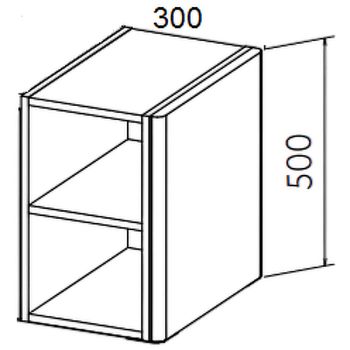 Подвесной шкаф Astra Form Капелла 30 03110002 открытый Ясень — фото 4, Шкафы для ванной