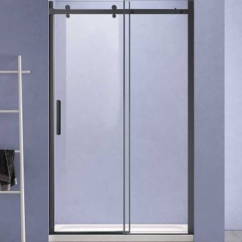 Душевая дверь Vincea Como-N 120 VDS-4CN120CLB профиль Черный стекло прозрачное — фото 1, Раздвижные душевые двери