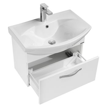 Тумба под раковину Aquaton Ария 65 1A134001AA010 подвесная Белая — фото 3, Тумбы под раковину