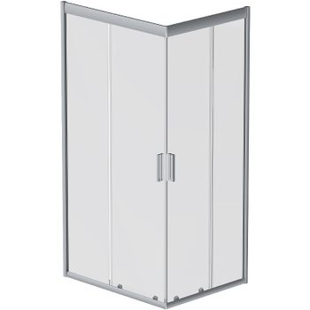 Душевой уголок AM.PM Gem 100х80 W90G-404-100280-MT профиль Хром матовый стекло прозрачное — фото 1, Квадратные душевые уголки