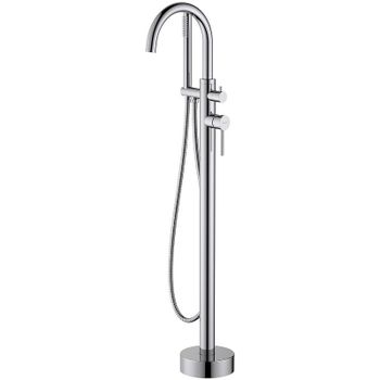 Смеситель для ванны Aquatek Европа AQ1345CR Хром — фото 1, Смесители напольные