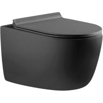 Унитаз Aquanet Cetus-GW Rimless 287009 подвесной с сиденьем Микролифт — фото 1, Подвесные унитазы