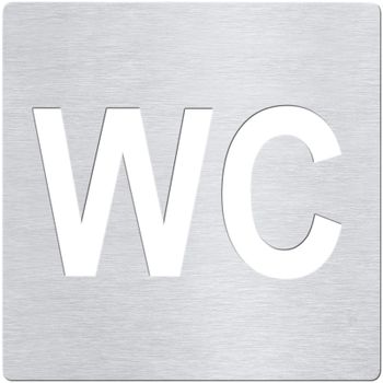 Табличка Туалет Bemeta Hotel 111022085 Хром матовый — фото 1, Таблички для санузла и общественных мест