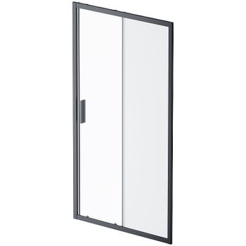 Душевая дверь AM.PM Gem Solo 110 W90G-110-1-195BM профиль Черный матовый стекло матовое-прозрачное — фото 6, Раздвижные душевые двери