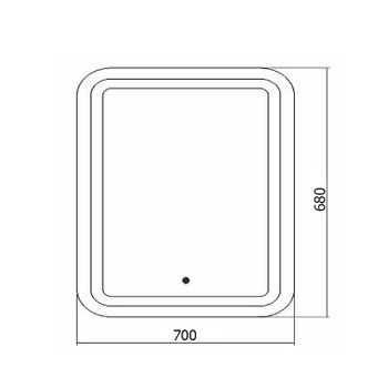 Зеркало Creto Malibu 70 7-700680M с подсветкой с сенсорным выключателем — фото 3, Зеркала в ванную комнату