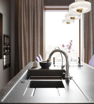 Кухонная мойка Domaci Бьелла DMC-21K DMC-21K-308 Черная — фото 5, Кухонные мойки