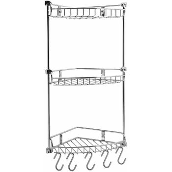 Полка корзина WasserKRAFT K-1233 угловая Хром — фото 1, Полки для ванной и душа